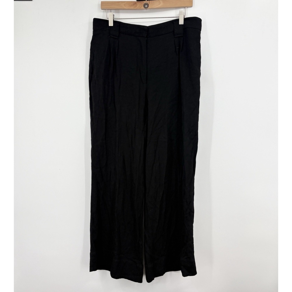 Ganni Wide Leg Pants Women 42 10 Minimalist Scandi Capsule Luxury Office Classic
